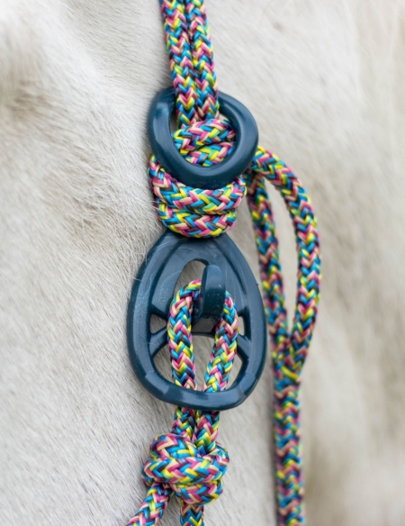 Crochet en plastique pour licol en corde