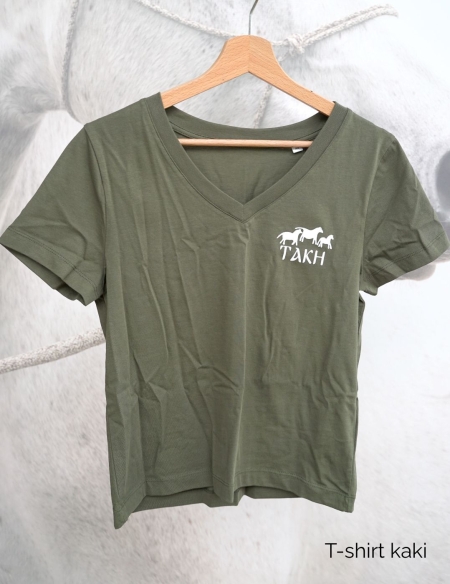 Tshirt kaki col V Takh
